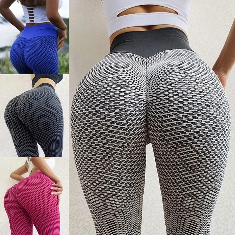 Yoganix Women Ruched Butt Lifting High Waist Yoga Pants Tummy Control Stretchy Workout Leggings Textured Booty Tights