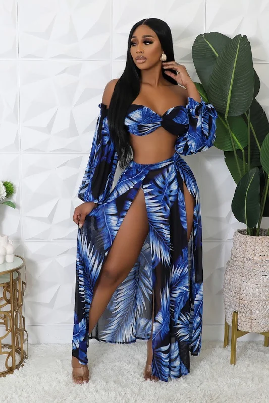 3pc Tropical Palms Swim Set