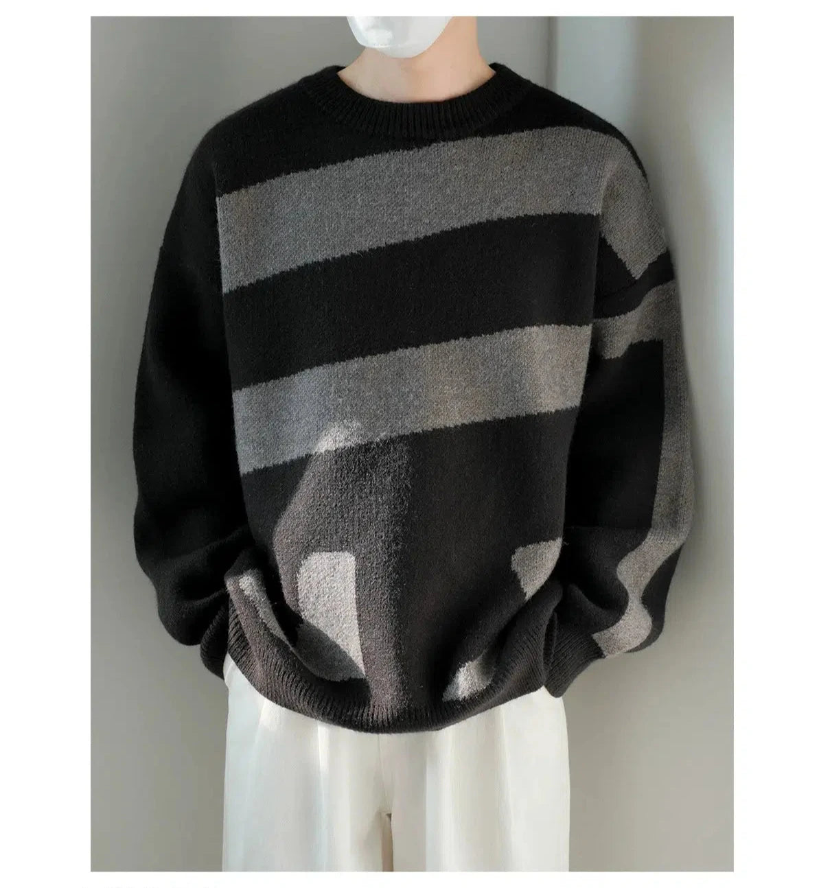 Knitwear Pullover with Abstract Pattern