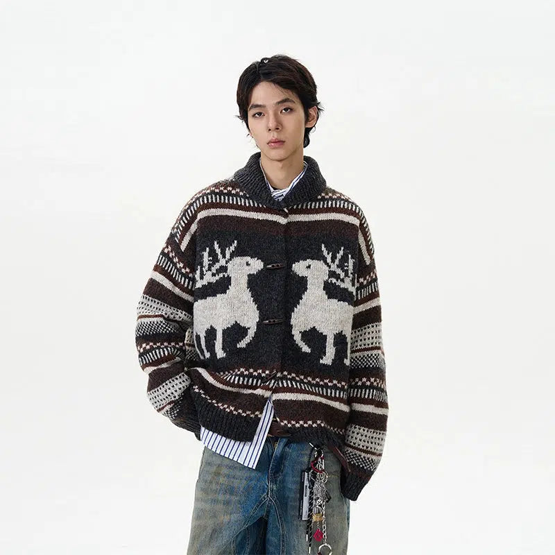 Reindeer Knit Cardigan