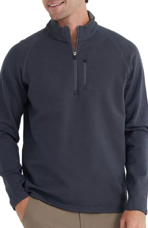 Men's Bamboo Heritage Fleece Quarter Zip In Graphite