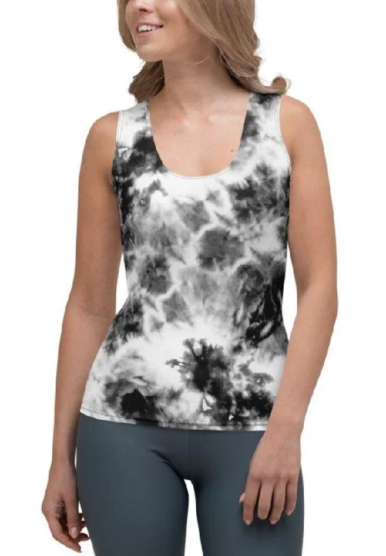 Black & White Tie Dye Tank Top