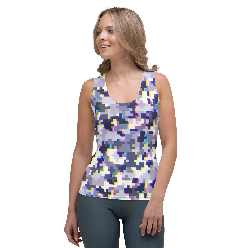 Glitchy Camo Tank Top