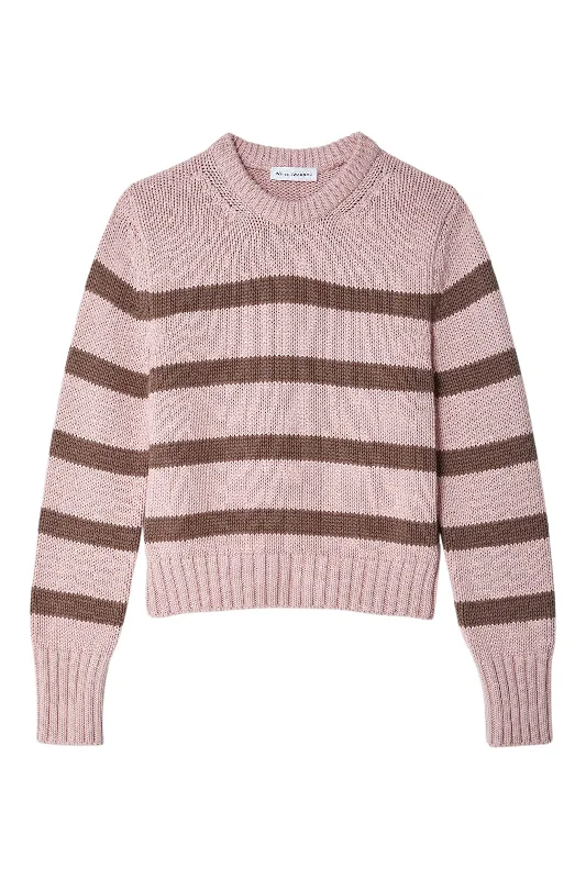 White & Warren Organic Cotton Striped Crewneck