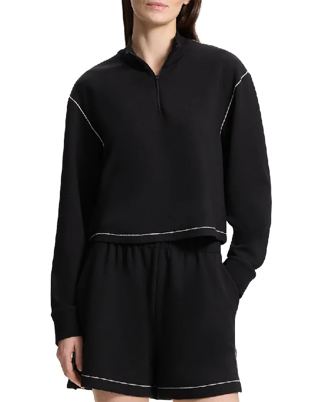 Theory Crop 1/2-Zip Pullover