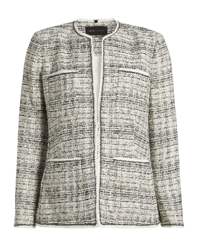 Ivory Teigen Metallic Tweed Jacket