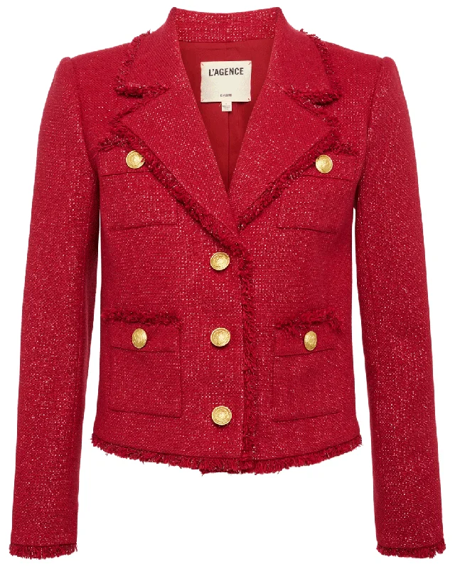 Garnet Red Copper Sylvia Collared Jacket