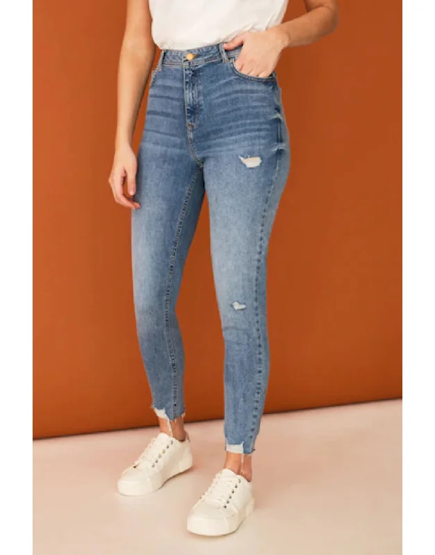 Blue Push Up Skinny Jeans