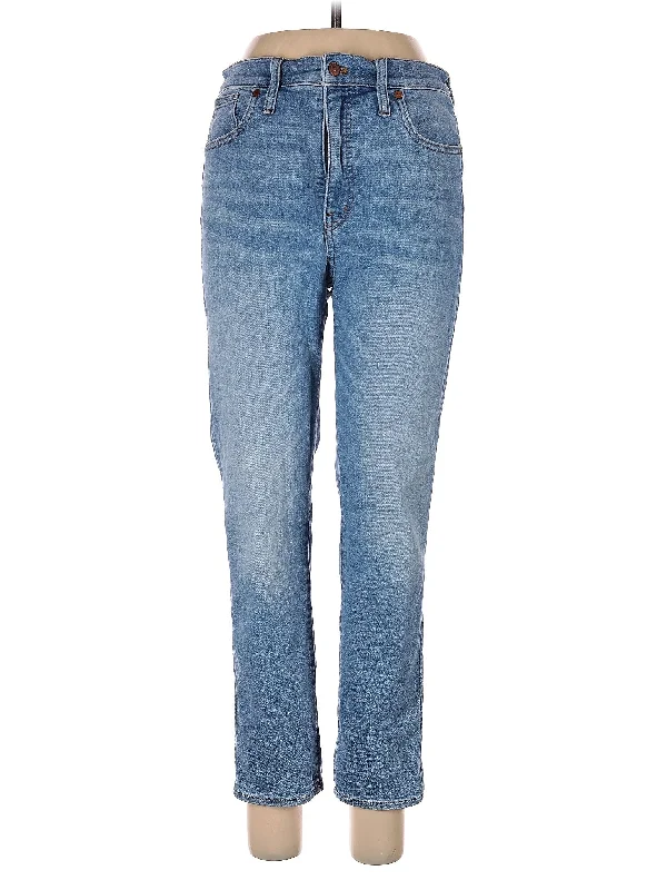 High-Rise Straight-leg Jeans in Light Wash