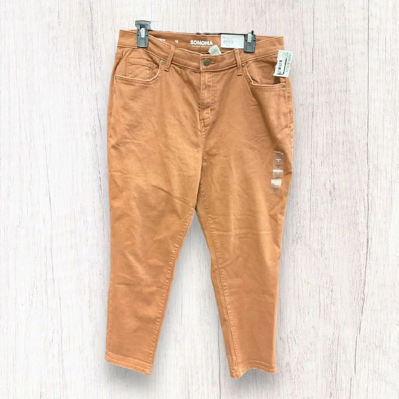 Jeans Boyfriend By Sonoma In Tan Denim, Size: 12