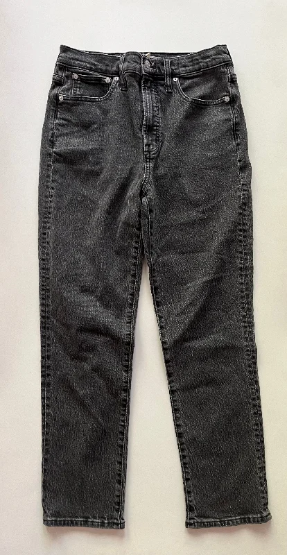 Jeans Straight By Madewell In Black, Size: 4