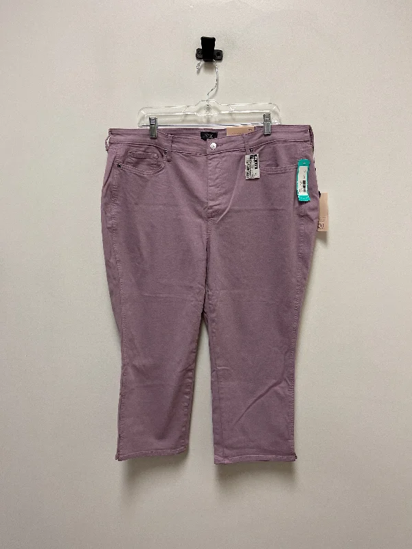 Jeans Wide Leg By Not Your Daughters Jeans In Purple, Size: 18