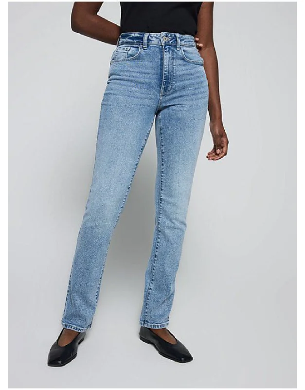 Slim Straight Jeans in Mid Blue