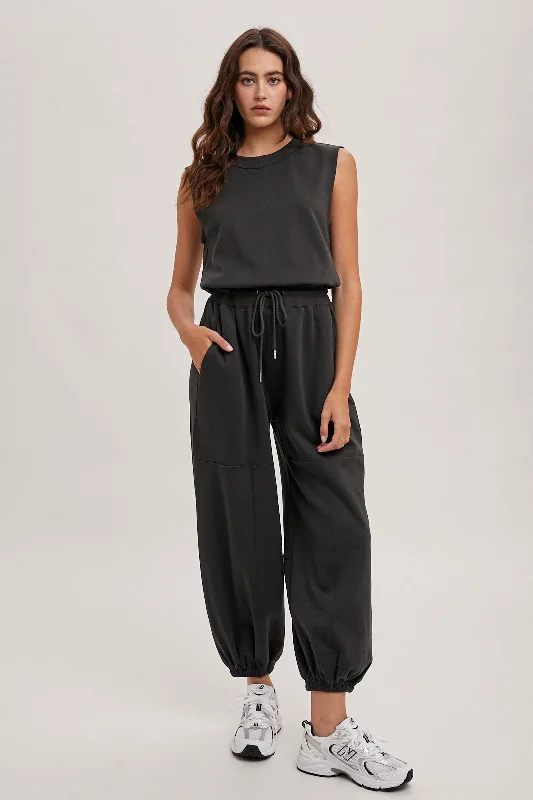 Rebecca Active Jogger jumpsuit in Charcoal