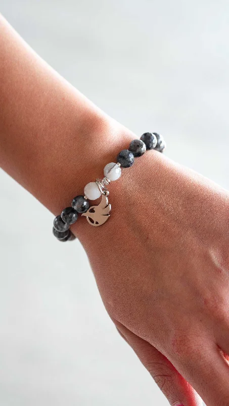 Black + Silver Tourmaline Bracelet