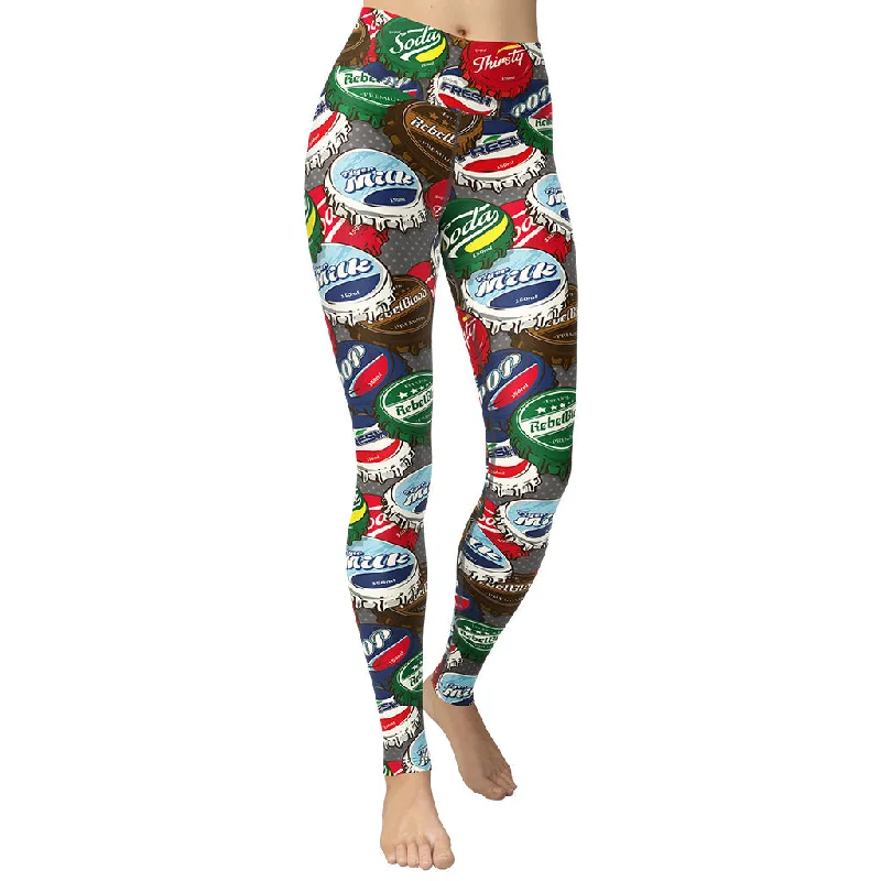 Bottle Caps Yoga Leggings