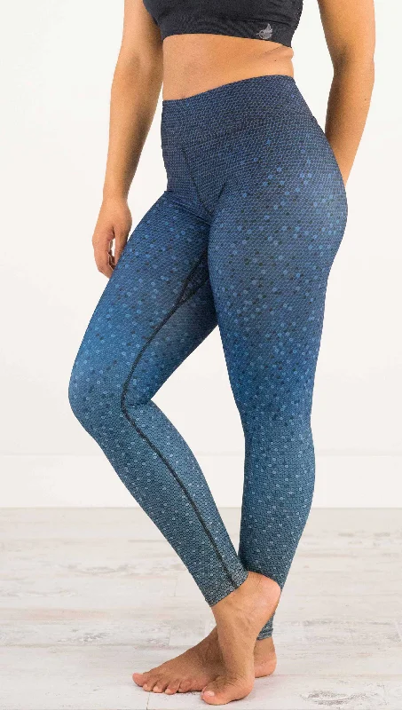 Blue Beads - Full Length Triathlon Leggings - CUSTOM ORDER