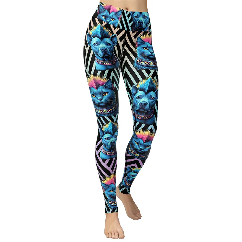 Mohawk Cats & Dogs Yoga Leggings