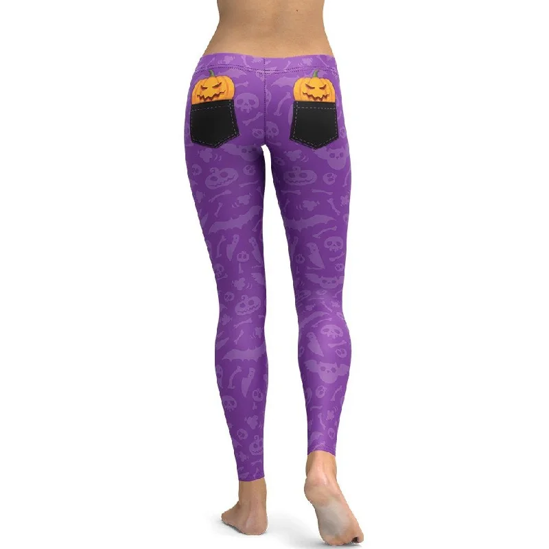 Pumpkin Pocket Halloween Leggings