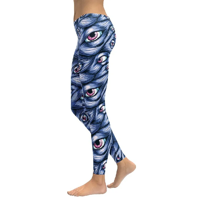 Spooky Eyes Halloween Leggings