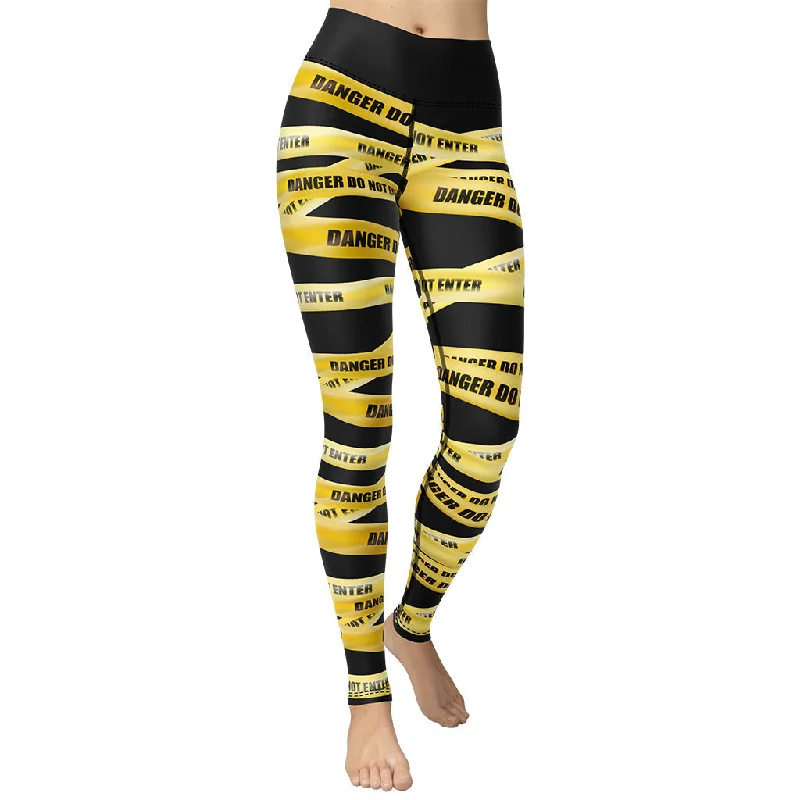 Yellow Tape Yoga Leggings