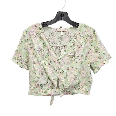 Green & Pink Top Short Sleeve Bcbgeneration, Size L