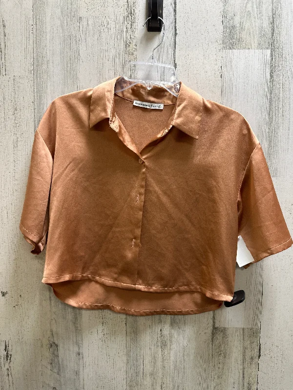 Orange Top Short Sleeve Abercrombie And Fitch, Size Xs