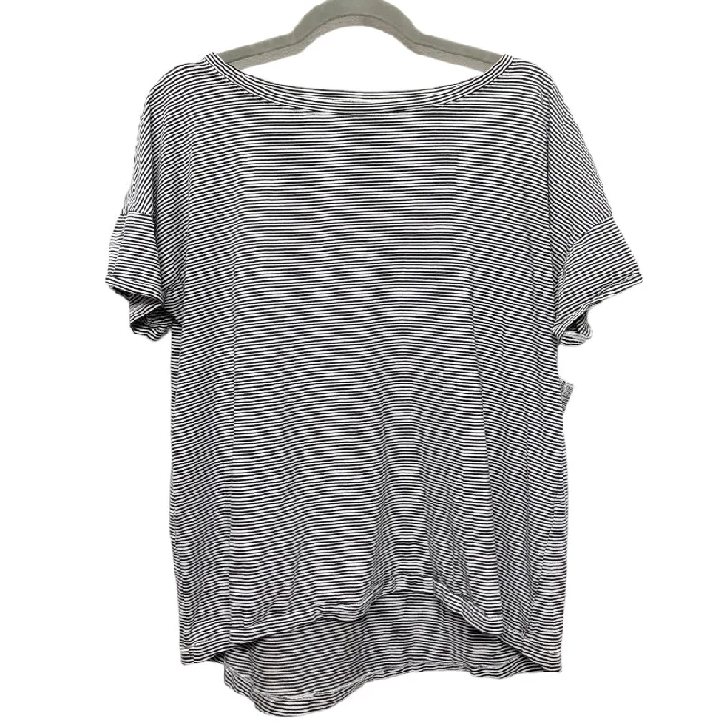 Striped Pattern Top Short Sleeve Eileen Fisher, Size S