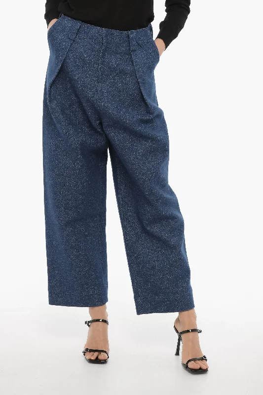 Ader Error BLUE MARK Low Waist Oversized Fit Single Pleat Pants