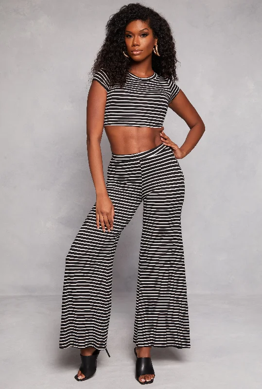 Striped Wide Leg Pants