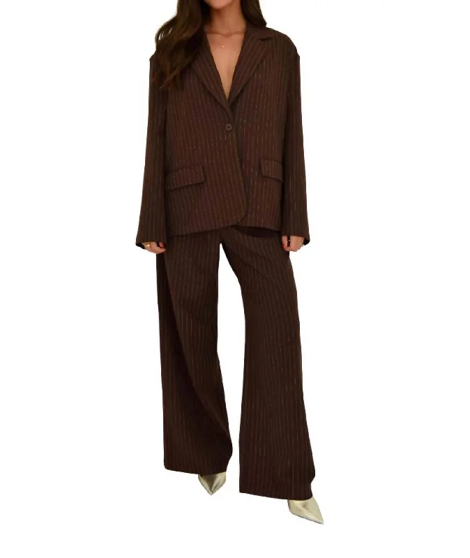 Pin Trouser In Brown