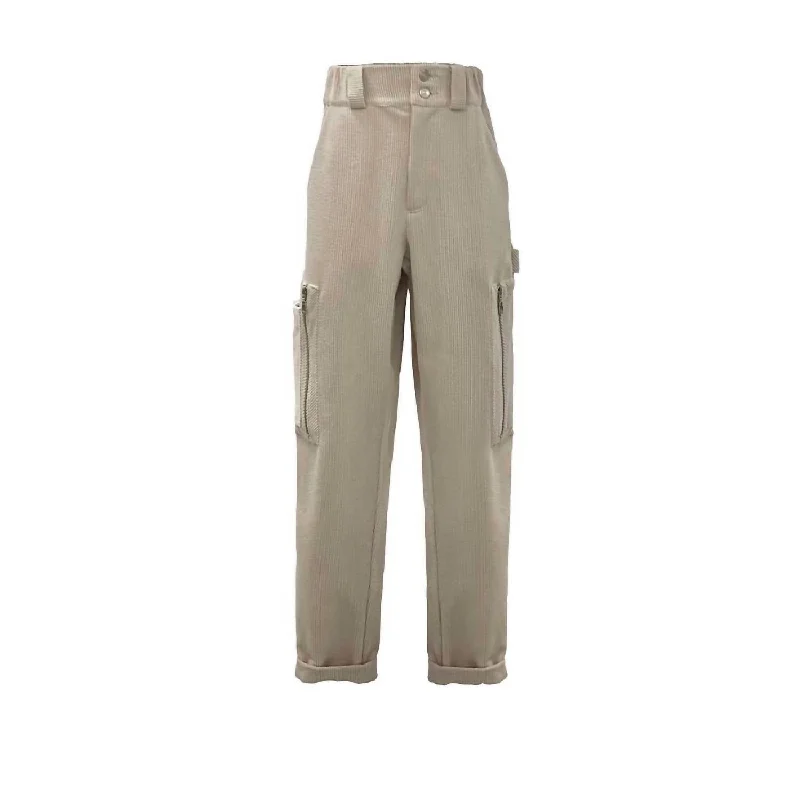 Women's Cord Trouser In Ecru